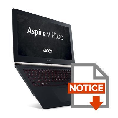 Mode d'emploi Acer PC Portable Gamer - Aspire VN7-572G-567Z - 15