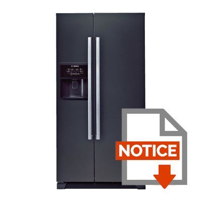 Mode d'emploi BOSCH KAN58A55 - Réfrigérateur américain - 510L (346+164) - Froid ventilé - A+ - L 90,3cm x H 180cm - Noir