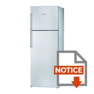 Mode d'emploi BOSCH KDN30X13 - Réfrigérateur congélateur haut - 274L (211+63) - Froid ventilé - A+ - L 60cm x H 170cm - Blanc
