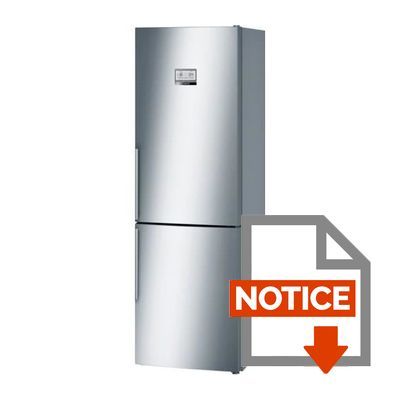 Mode d'emploi BOSCH KGN36AI35 - Réfrigérateur congélateur bas - 324L (237+87) - Froid ventilé - A++ - L 60cm x H 186cm - Inox