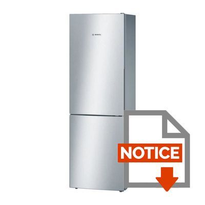 Mode d'emploi BOSCH KGN36VL22 - Réfrigérateur congélateur bas - 319L (233+86) - Froid ventilé - A+ - L 60cm x H 186cm - Inox
