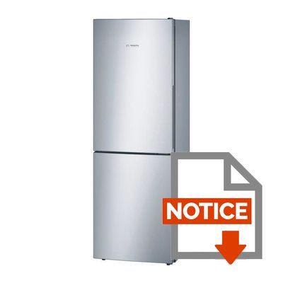 Mode d'emploi BOSCH KGV33VL31S - Réfrigérateur congélateur bas - 288L (194+94) - Froid brassé - A++ - L 60cm x H 176cm - Inox