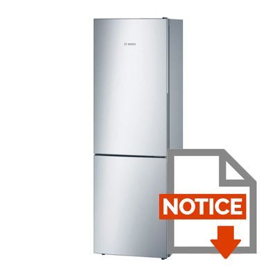 Mode d'emploi BOSCH KGV36UL30S - Réfrigérateur congélateur bas - 307L (213+94) - Froid brassé - A++ - L 60cm x H 186cm - Inox