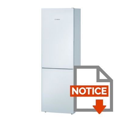Mode d'emploi BOSCH KGV36UW30S - Réfrigérateur congélateur bas - 307L (213+94) - Froid brassé - A++ - L 60cm x H 186cm - Blanc