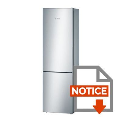 Mode d'emploi BOSCH KGV39VL31S - Réfrigérateur congélateur bas - 344L (250+94) - Froid brassé - A++ - L 60cm x H 201cm - Inox
