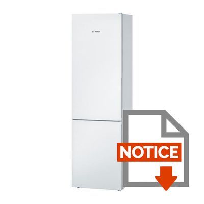 Mode d'emploi BOSCH KGV39VW31S - Réfrigérateur congélateur bas - 342L (248+94) - Froid brassé - A++ - L 60cm x H 201cm - Blanc