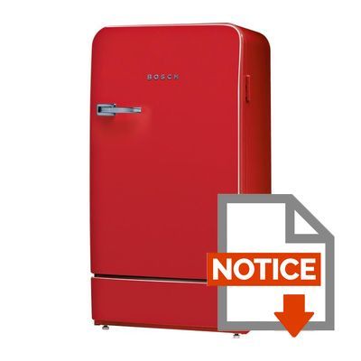 Mode d'emploi BOSCH KSL20AR30 - Réfrigérateur 1 porte - 154L - Froid statique - A++ - L 66cm x H 127cm - Rouge