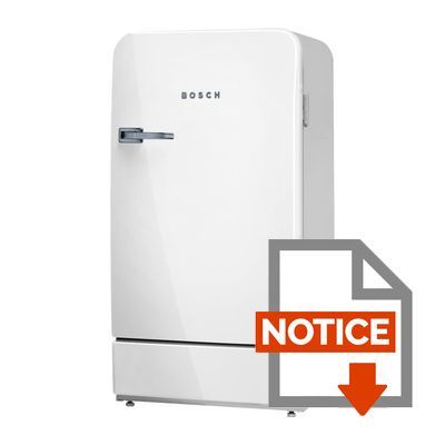 Mode d'emploi BOSCH KSL20AW30 - Réfrigérateur 1 porte - 154L - Froid statique - A++ - L 66cm x H 127cm - Blanc