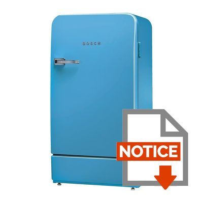 Mode d'emploi BOSCH KSL20AU30 - Réfrigérateur 1 porte - 154L - Froid statique - A++ - L 66cm x H 127cm - Bleu