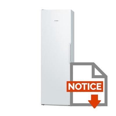 Mode d'emploi BOSCH KSV36VW30 - Réfrigérateur 1 porte - 346L - Froid brassé - A++ - L 60cm x H 186cm - Blanc