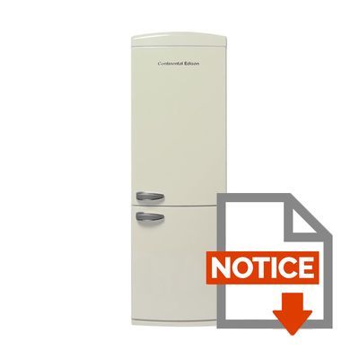 Mode d'emploi CONTINENTAL EDISON CEFC318CRV - Réfrigérateur congélateur bas - 318L (228+90) - Foird statique - A+ - L 60,5cm x H 190cm - Crème