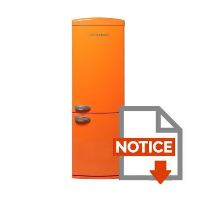 Mode d'emploi Continental Edison CEFC318OV - Réfrigérateur congélateur bas - 318L (228+90) - Froid statique - A+ - L 60,5cm x H 190cm - Orange