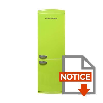 Mode d'emploi CONTINENTAL EDISON CEFC318VV - Réfrigérateur congélateur bas - 318L (228+90) - Froid statique - A+ - L 60,5cm x H 190cm - Vert