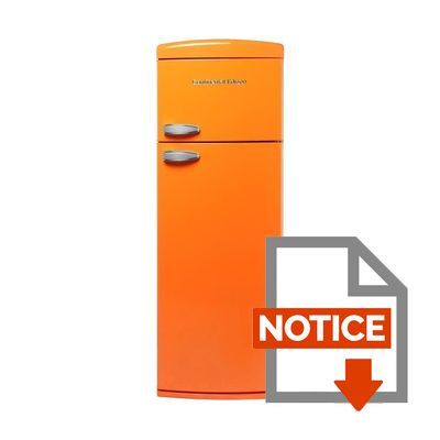 Mode d'emploi CONTINENTAL EDISON CEF2D304OV - Réfrigérateur congélateur haut - 304L (241+63) - Froid brassé - A+ - L 60,5cm x H 175,4cm - Orange
