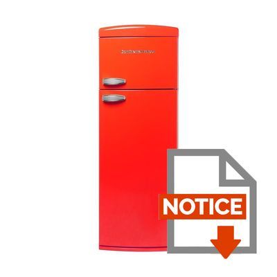 Mode d'emploi CONTINENTAL EDISON CEF2D304RV - Réfrigérateur congélateur haut - 304L (241+63) - Froid brassé - A+ - L 60,5cm x H 175,4cm - Rouge