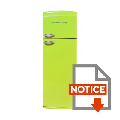 Mode d'emploi CONTINENTAL EDISON CEF2D304VV - Réfrigérateur congélateur haut - 304L (241+63) - Froid brassé - A+ - L 60,5cm x H 175,4cm - Vert