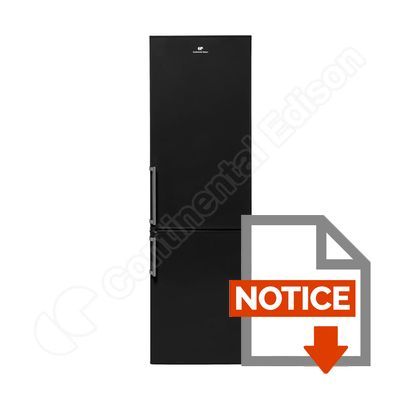 Mode d'emploi CONTINENTAL EDISON CEFC249BLIZ - Réfrigérateur congélateur bas - 252L (180+72) - Froid statique - A+ - L 54,5cm x H 177cm - Noir