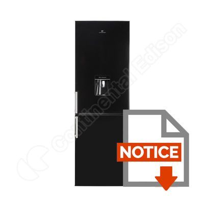 Mode d'emploi CONTINENTAL EDISON CEFC325DB - Réfrigérateur congélateur bas - 325L (221+104) - Froid statique - A+ - L 59,5cm x H 185cm - Noir