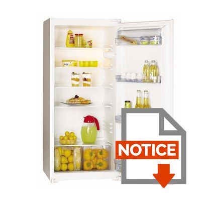Mode d'emploi CONTINENTAL EDISON 1DL204E - Réfrigérateur 1 porte encastrable - 204L - Froid statique - A+ - L 54cm x H 122,5cm