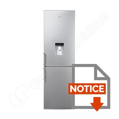 Mode d'emploi CONTINENTAL EDSION CEFC325DIX - Réfrigérateur congélateur bas - 325L ( 221+104) - Froid statique - A+ - L 59,5cm x H 185cm - Silver
