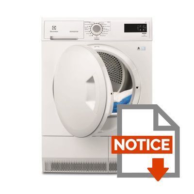 Mode d'emploi ELECTROLUX EDC2086PDW - Sèche-linge - 8kg - Condensation - Classe B