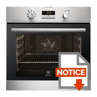 Mode d'emploi ELECTROLUX EEA3440BOX - Four Catalyse XXL 72L Inox anti-traces