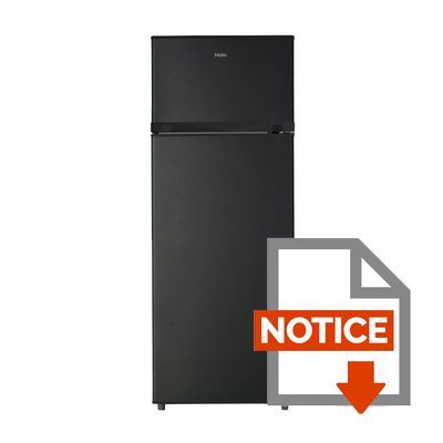 Mode d'emploi HAIER HRFK-250DAAB - Réfrigérateur congélateur haut - 206L (166+40) - Froid statique - A+ - L 55cm x H 144cm - Noir brillant
