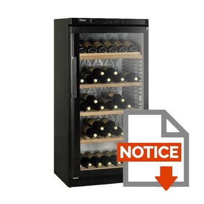 Mode d'emploi HAIER JC-298GA - Cave à vin de vieillissement - 120 bouteilles - Pose libre - Classe A - L 66,5 x H 128 cm