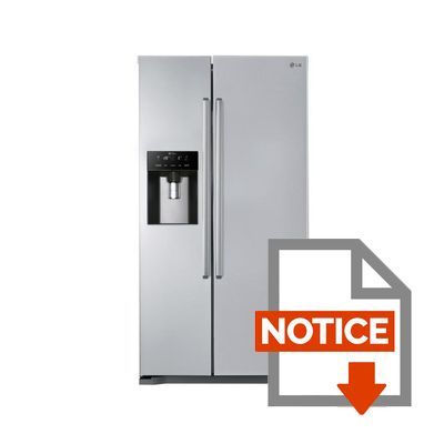 Mode d'emploi LG GSL325PZCVD - Réfrigérateur américain - 508L (346+162) - Froid ventilé - A+ - L 89,4cm x H 175,3cm - Inox
