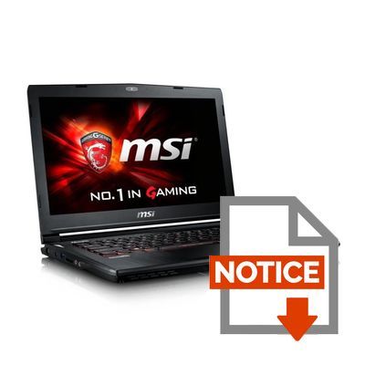 Mode d'emploi MSI PC Portable Gamer - GS40 6QE-213XFR - 14