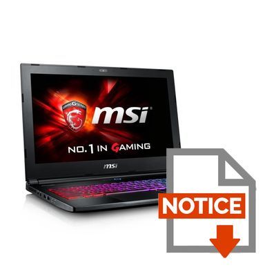Mode d'emploi MSI PC Portable Gamer GS60 6QE-022FR - 15.6