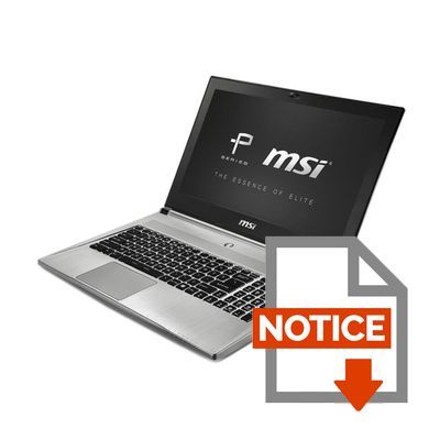 Mode d'emploi MSI PC Portable Gamer PX60 6QD-092FR - 15,6