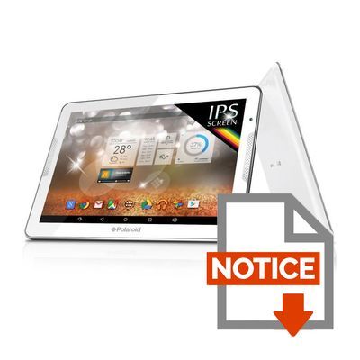 Mode d'emploi POLAROID Tablette Tactile PURE - 10.6'' - 32Go - Écran HD IPS