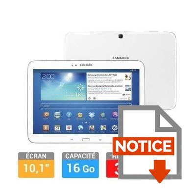 Mode d'emploi Samsung Galaxy Tab 3 10.1