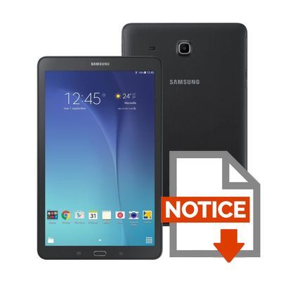 Mode d'emploi Tablette Tactile - SAMSUNG Galaxy Tab E 8 - 9,6