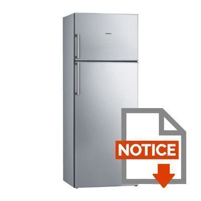 Mode d'emploi KD46NVI20 Siemens Réfrigérateur congélateur haut - 371 L (294 L + 77 L ) - Froid ventilé - A+ - L 70 x H 186 cm - Inox