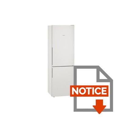 Mode d'emploi SIEMENS KG36VXW30S - Réfrigérateur congélateur bas - 309L (215+94) - Froid brassé - A++ - L 60cm x H 186cm - Blanc