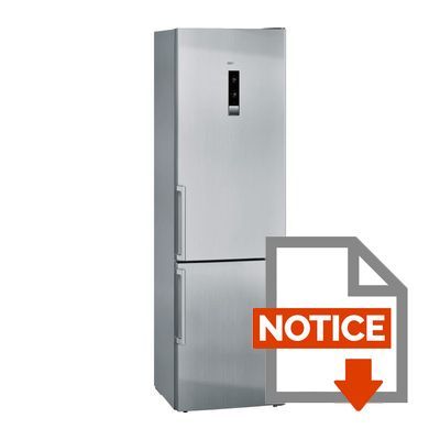 Mode d'emploi SIEMENS KG39NXI32 - Réfrigérateur congélateur bas - 355L (269+86) - Froid ventilé - A++ - L 60cm x H 201cm - Inox
