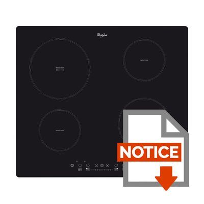 Mode d'emploi WHIRLPOOL ACM508NE Plaque de cuisson Induction - 4 zones - 6500W - L58 x P51cm - Revêtement verre - Noir