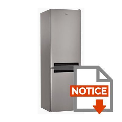Mode d'emploi WHIRLPOOL BLF7121OX - Réfrigérateur congélateur bas - 307L (196+111) - Froid statique - A+ - L 59,5cm x H 176cm - Inox