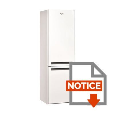 Mode d'emploi WHIRLPOOL BLF7121W - Réfrigérateur congélateur bas - 307L (196+111) - Froid statique - A+ - L 59,5cm x H 176cm - Blanc