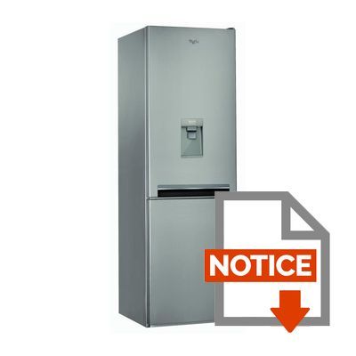 Mode d'emploi WHIRLPOOL BSNF8101OXAQUA -Réfrigérateur congélateur bas-319 L (222 L + 97 L)-Froid Total No Frost-A+-L 59,5 x H 188,5 cm-Inox