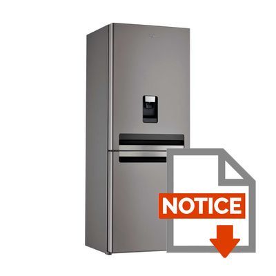 Mode d'emploi WHIRLPOOL WBA4327NFIXAQUA - Réfrigérateur congélateur bas - 420L (276+138) - Froid ventilé - A+ - L 71cm x H 187,5cm - Inox