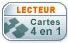 Lecteur 4 en 1