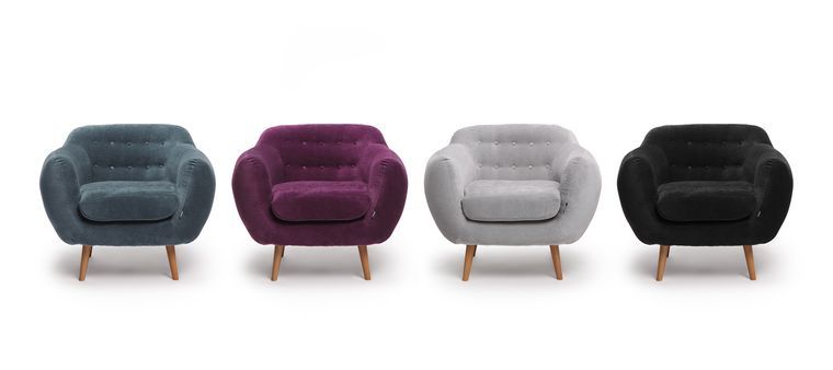 FINLANDEK Fauteuil INDIGO prune Achat / Vente fauteuil Tissu