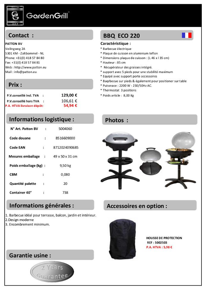 barbecue electrique eco 
