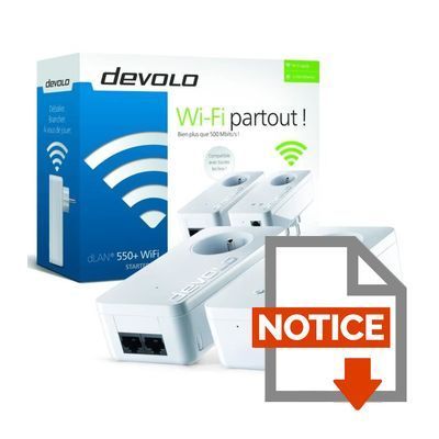 DEVOLO Kit CPL Wi-FI 500 Mbit/s Modèle DLAN 550+ 9835 - Cdiscount ...