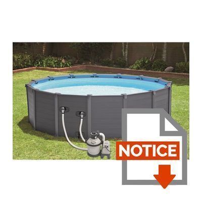 Intex Kit Piscine En Résine Graphite ø478 X H124m Achat