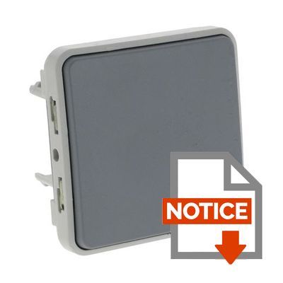 Interrupteur/Commutateur Legrand Niloé Step 10AX Anthracite - Mécanisme Composable Encastré