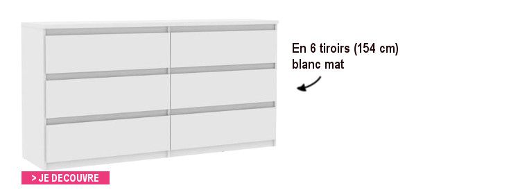commode blanche 110 cm